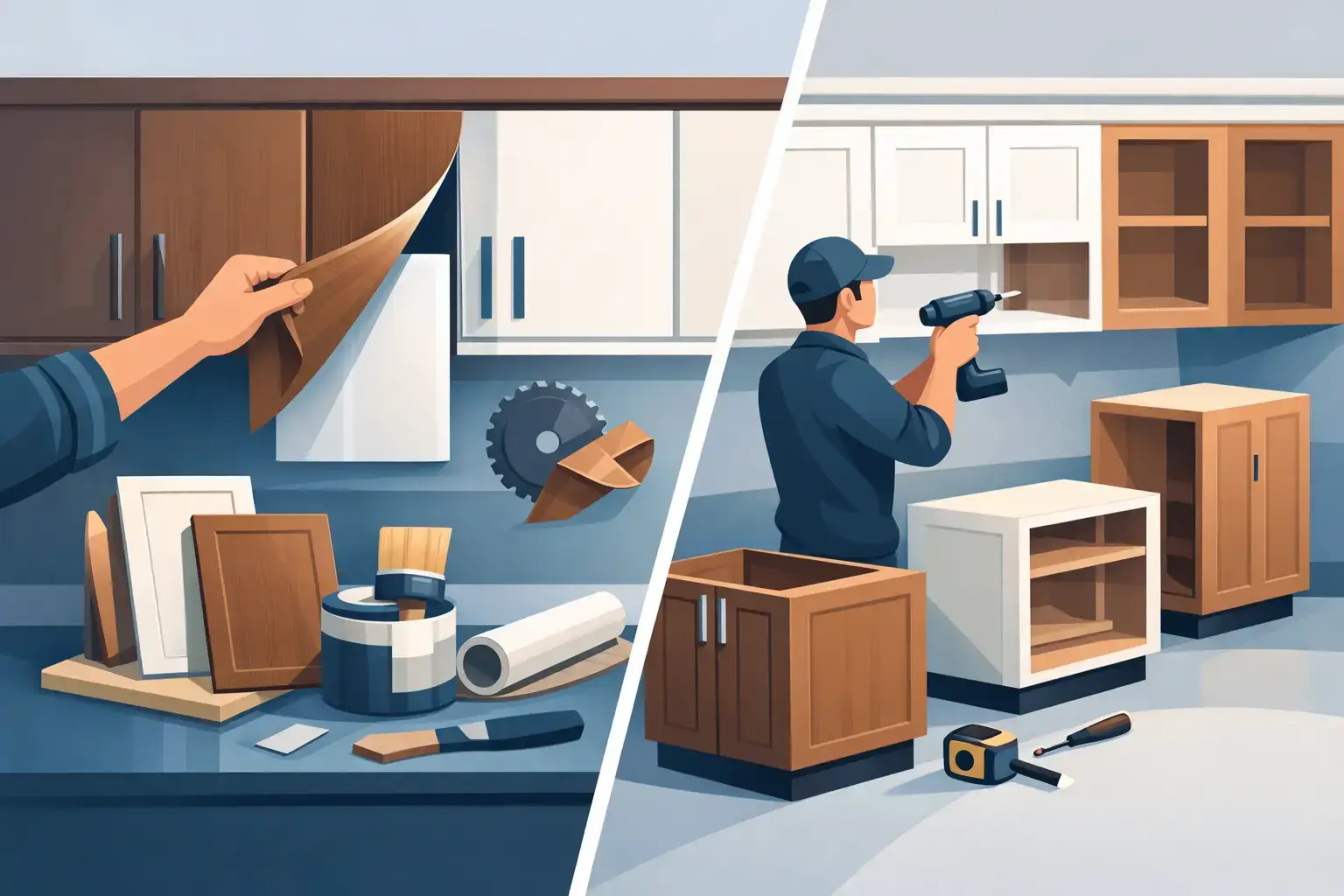 Cabinet Refacing vs Replacement Compared