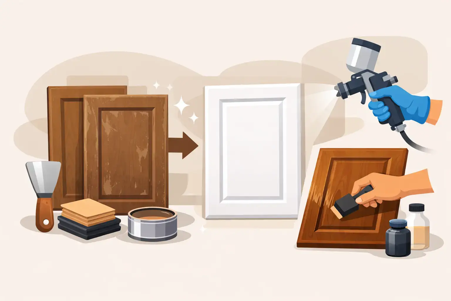 How to Refinish Cabinet Doors the Right Way