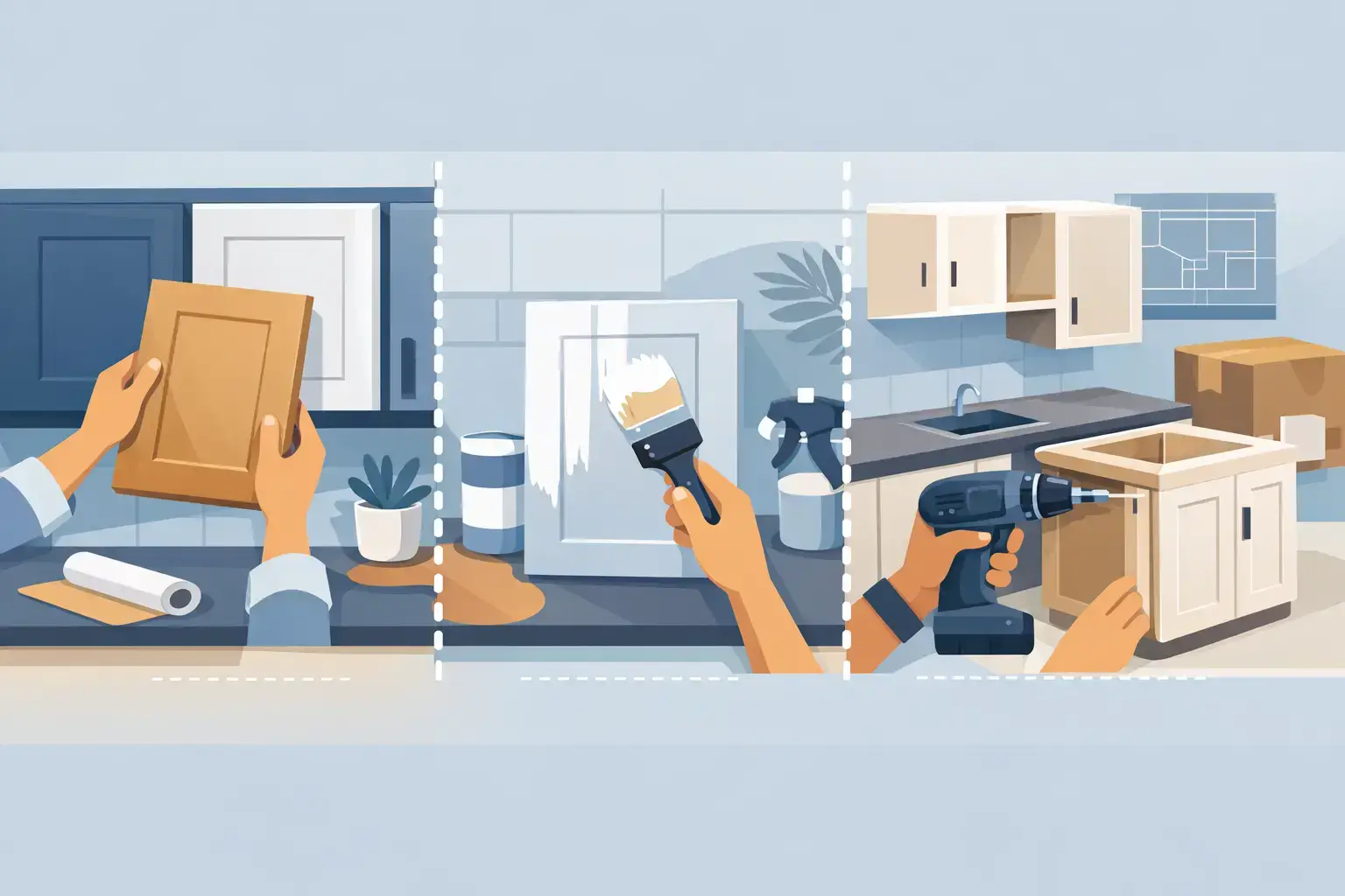 Kitchen Cabinetry: Reface, Refinish, or Replace?